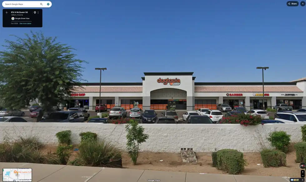 Commercial site sample with parking-area lighting
